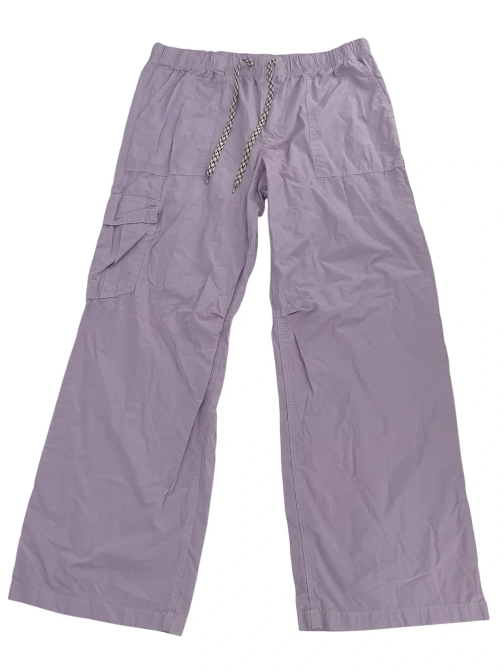 aerie Lavender Drawstring Wide Leg Cargo Pants Size Large Women’s